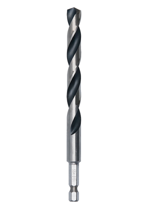 Foret hélicoïdal Bosch HSS pour métaux, queue hexagonale de 1/4 pouce.