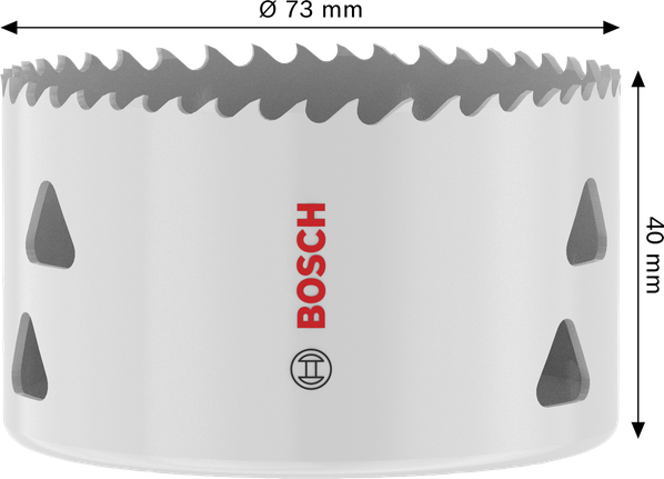 Scie cloche filetée multi-matériaux Bosch 73 x 40 mm.