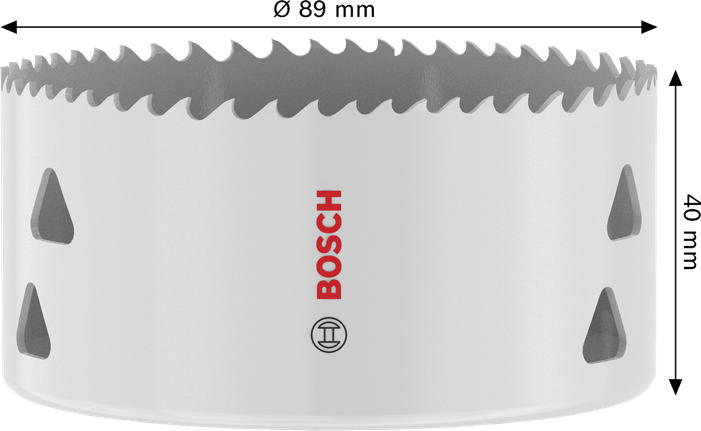 Scie cloche filetée multi-matériaux Bosch 89 x 40 mm.