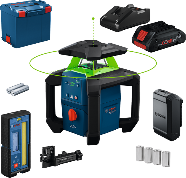 Kit d'outils de nivellement laser Bosch GRL 18V-4-34 CVG.