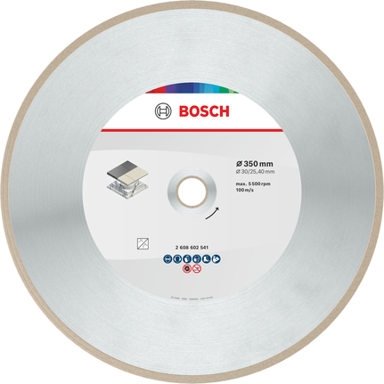 Disque de coupe céramique Bosch 350 mm pour carrelage.