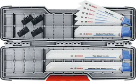 Boîte de 20 lames de scie alternative Bosch ToughBox pour métal.