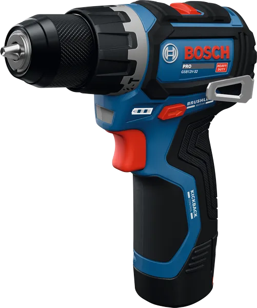 Perceuse à percussion sans fil Bosch GSB12V-32 avec batterie 2Ah.