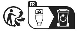 Symboles de recyclage et de gestion des déchets en noir et blanc, avec flèches.