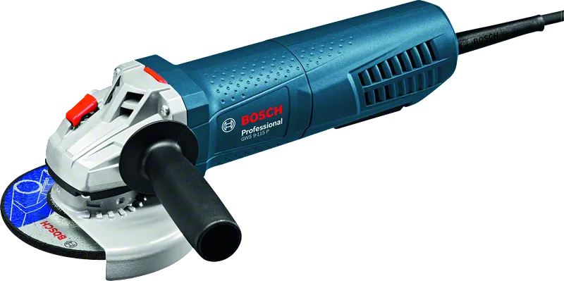 Bosch GWS 9-115 P angle grinder with 115 mm disc.