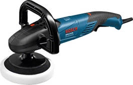 Bosch GPO 14 CE polisher with 180mm cup wheel.