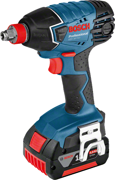 Bosch GDX 18.0 V-LI cordless impact driver with 180 Nm torque.