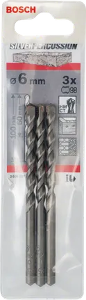 Bosch 6 mm concrete drill bits 3-pack.
