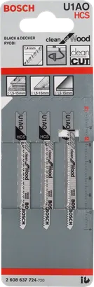 Bosch jigsaw blade U 1 AO 3-pack.