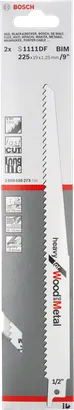 Bosch S 1111 DF reciprocating saw blade 9″.