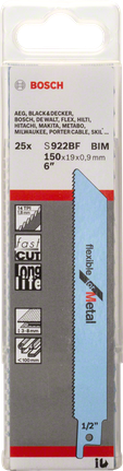 Bosch S 922 BF reciprocating saw blade 6″.
