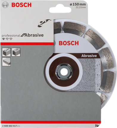 Bosch 150mm abrasive cutting disc for masonry.