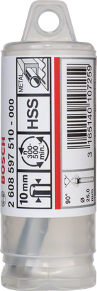 Bosch 10mm HSS metal drill bit.