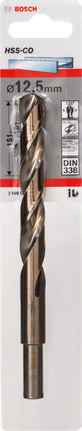 Bosch 12.5mm HSS-Co metal drill bit DIN 338.