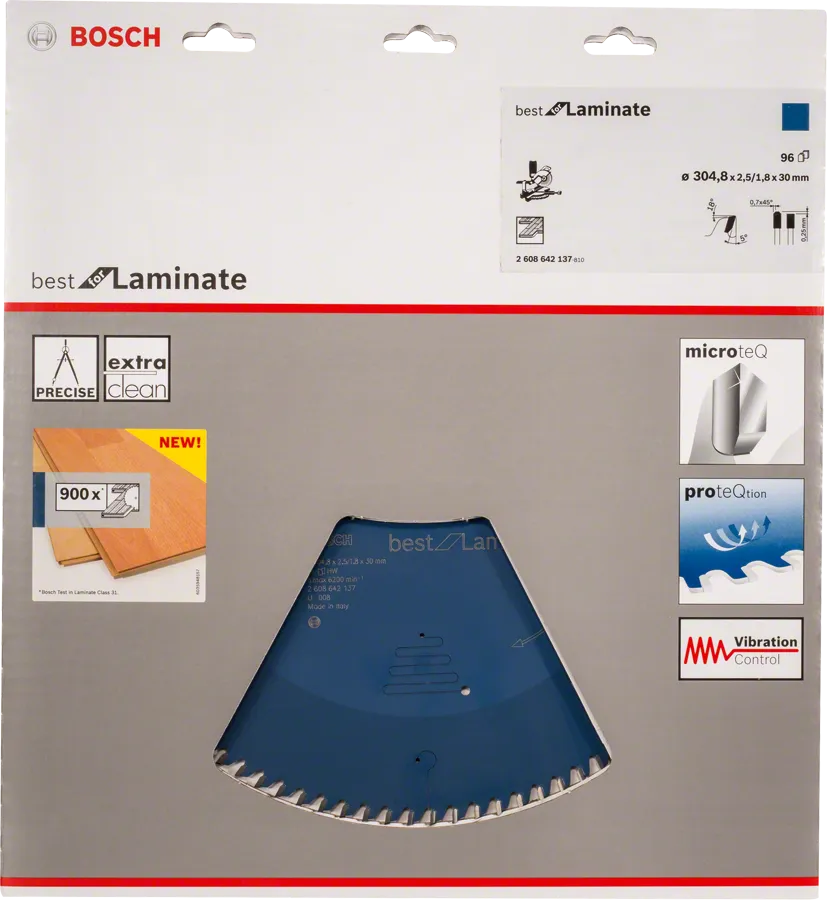 Bosch Best for Laminate circular saw blade for clean laminate cuts.