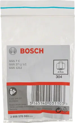 Bosch 3 mm collet with locking nut.