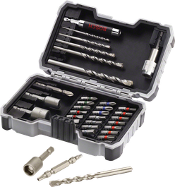 Extra Hard Concrete Drill and Screwdriver Bit Set, 35-Piece