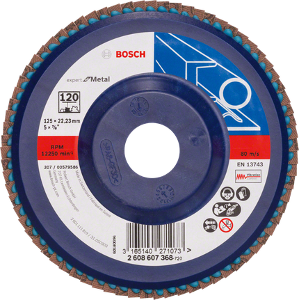 Bosch Flap Disc X551 Expert for Metal, 125mm 120 grit.