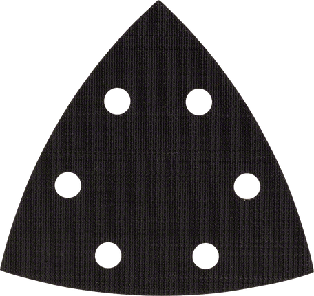 Bosch sanding plate with six dust extraction holes.