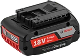 Bosch 18V 2.0Ah wireless charging battery.