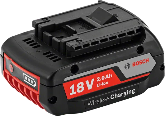 Bosch 18V 2.0Ah wireless charging battery.