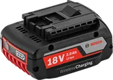 Bosch 18V 2.0Ah wireless charging battery.
