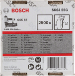 Bosch SK64 55G 55mm finish nails, pack of 2500.