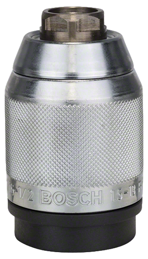 Bosch keyless chuck, matt chrome-plated.