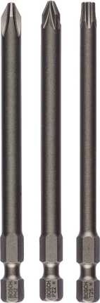 Bosch 3-piece extra hard screwdriver bit set 89mm.