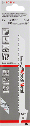 Bosch S 711 DF 6″ wood and metal saw blade.