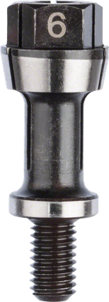 Bosch collet with locking nut, 6mm diameter.
