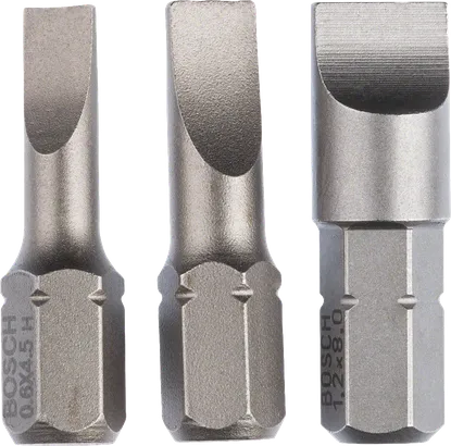 Bosch 3-piece extra hard screwdriver bit set.
