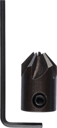 Bosch arbor-mounted countersink for brad point drill bits.