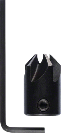 Bosch arbor-mounted countersink with hex key for brad point bits.