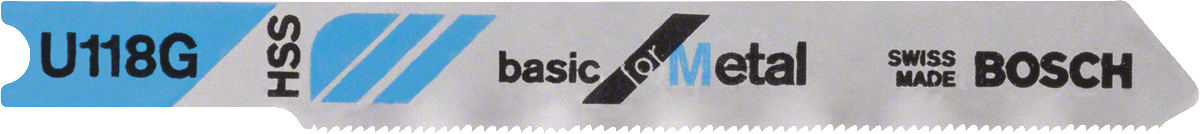 Bosch jigsaw blade U 118 G for very thin metal.