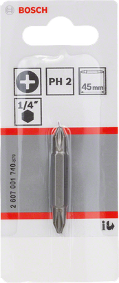Bosch PH2 double ended bit 45mm 1/4″.