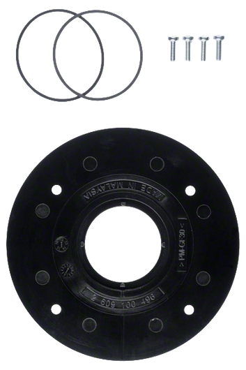 Bosch round base plate with mounting screws and rings.