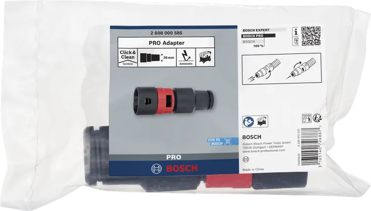 Bosch PRO Adapter Click & Clean system for dust extraction.