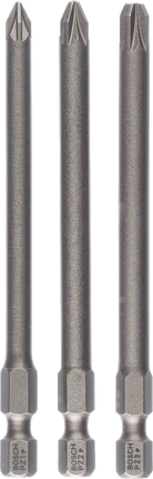 Bosch 3-piece extra hard screwdriver bit set 89mm.