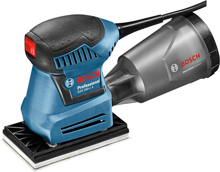 Bosch GSS 160-1 A orbital sander with microfilter.