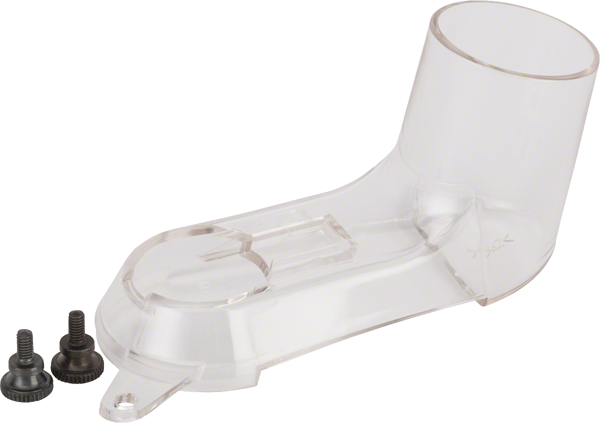 Bosch dust extraction adapter with mounting screws.