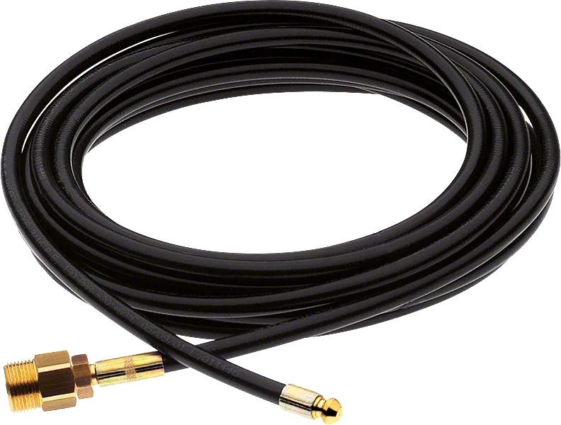 Bosch pipe drain hose with brass connectors.