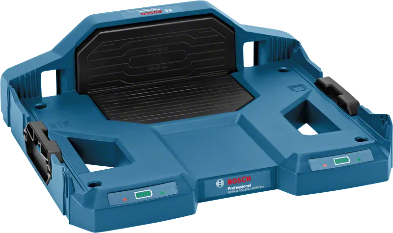 Bosch battery charging station for power tool packs.
