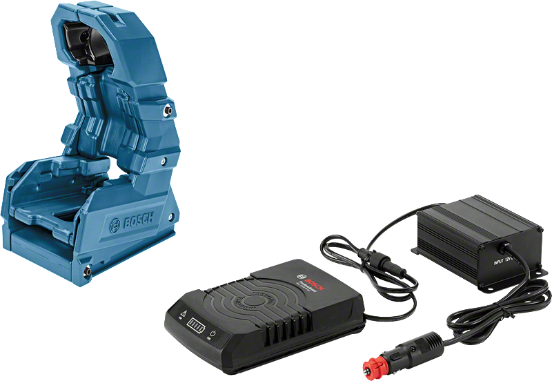 Bosch GAL 1830 W-DC wireless charging holster for car batteries.