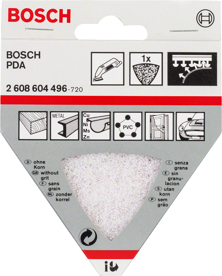 Bosch cleaning fleece for PDA sanders, without grit.