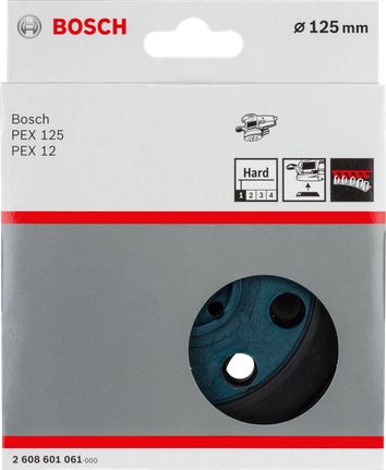 Bosch 125 mm hard sanding pad.