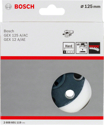 Bosch 125 mm hard sanding pad.
