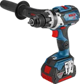 Bosch GSR 18V-85 C cordless drill with side handle.
