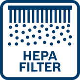 Bosch GDE 18V-12 dust extractor with HEPA filter.