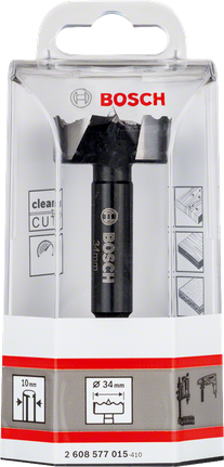 Bosch 34mm forstner bit for clean wood drilling.
